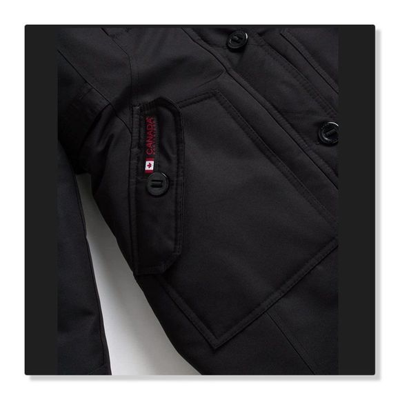 NEW! Canada Weather Gear: Water Resistant Hooded Parka - size Medium in Black - Picture 4 of 16